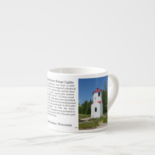 Baileys Harbor Range Lights espresso mug (Front Right)