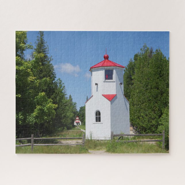 Baileys Harbor Range Lights Jigsaw Puzzle (Horizontal)