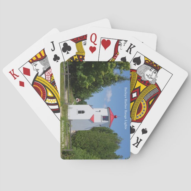 Baileys Harbor Range Lights playing cards (Back)