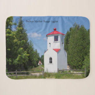 Baileys Harbor Range Lights sherpa blanket