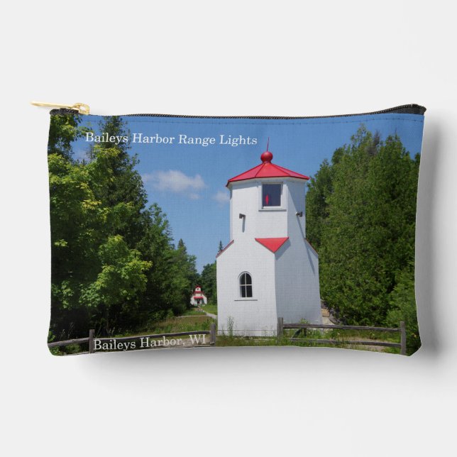 Baileys Harbor Range Lights zipper bag (Front)