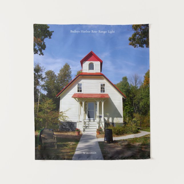 Baileys Harbor Rear Range Light tapestry (Front)