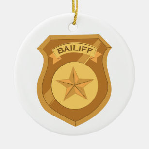 Bailiff Badge Ceramic Ornament