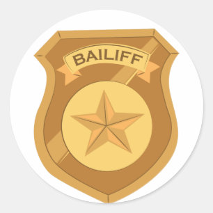 Bailiff Badge Classic Round Sticker