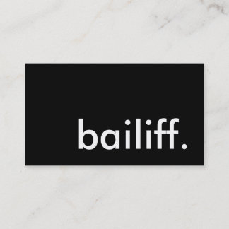 bailiff. business card