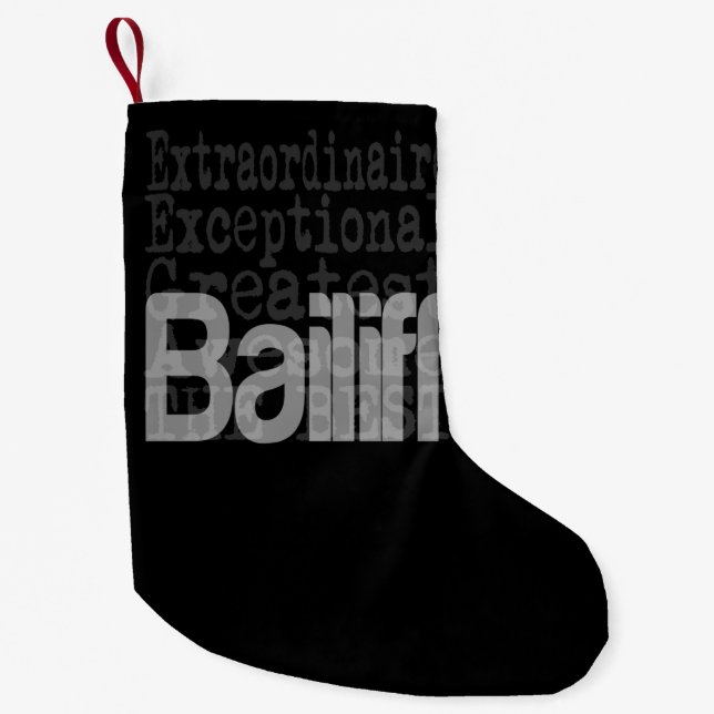 Bailiff Extraordinaire Small Christmas Stocking (Front)