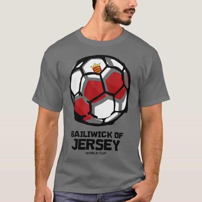 Bailiwick of Jersey Country Flag T-Shirt (Front)