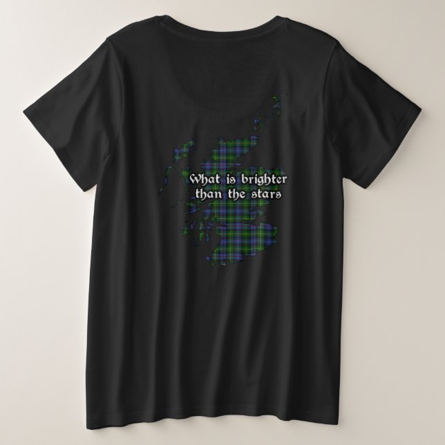 Baillie Clan Badge and Tartan Women's Plus Size T-Shirt (Design Back)