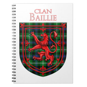 Baillie of Polkemett Green Tartan Scottish Plaid Notebook