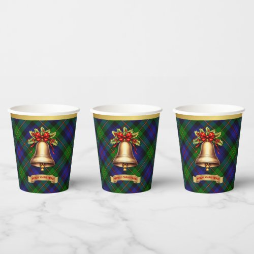 Baillie Personalized Tartan Christmas Paper Cups
