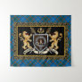 Bain Clan Badge & Motto w/Lions  Tapestry