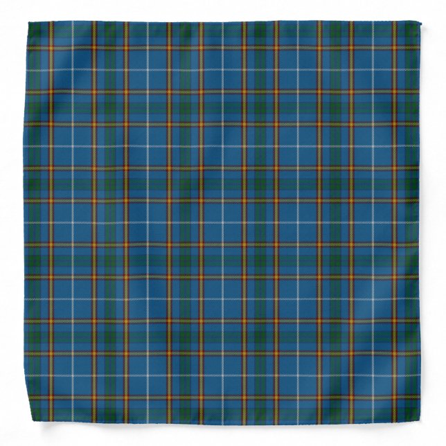 Bain Clan Scottish Tartan Plaid Pattern Bandana (Front)
