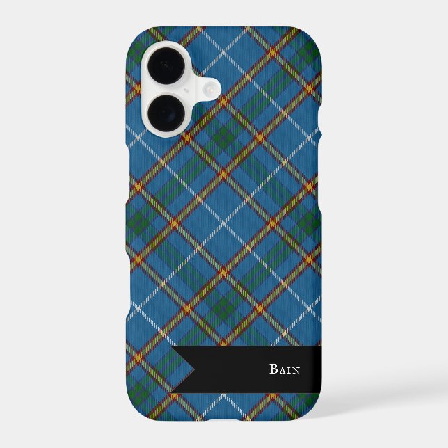 Bain Clan Scottish Tartan Plaid Pattern iPhone Case (Back)