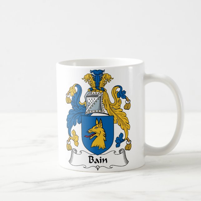 Bain Family Crest Coffee Mug (Right)