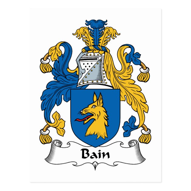 Bain Family Crest Postcard | Zazzle.com