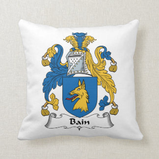 Bain Family Crest Throw Pillow