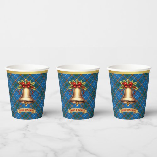 Bain Personalized Tartan Christmas Paper Cups