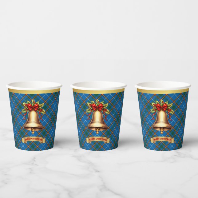 Bain Personalized Tartan Christmas Paper Cups (Multi)