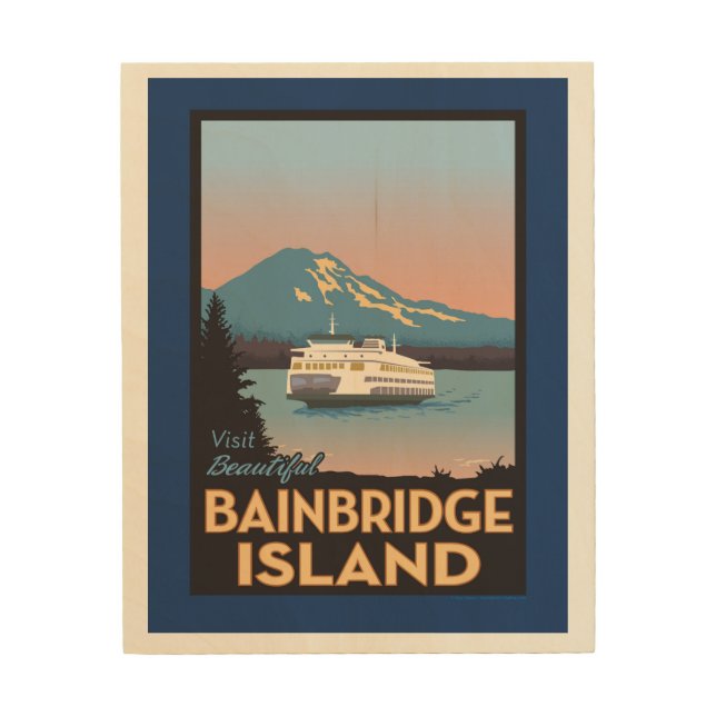 Bainbridge Island Retro-styled Poster Art (Front)