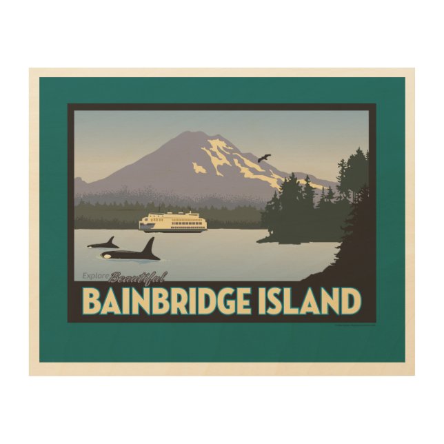 Bainbridge Island Retro-styled Poster Art (Front)