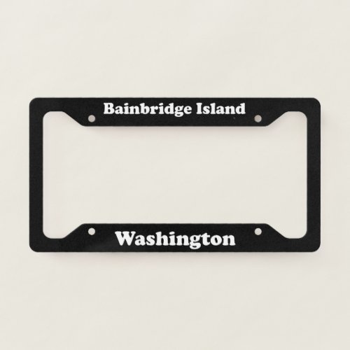 Bainbridge Island WA _ LPF License Plate Frame