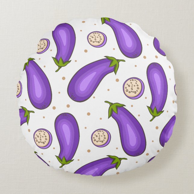 Baingan Round Pillow (Front)