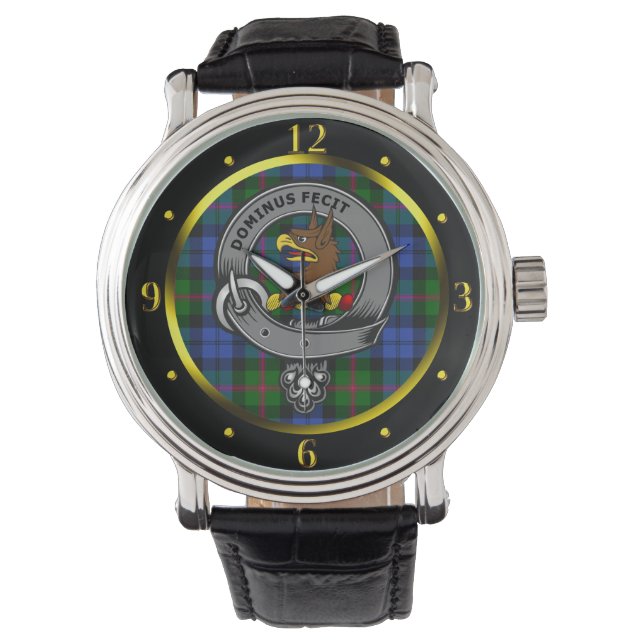 Baird Clan Badge & Tartan  Watch (Front)