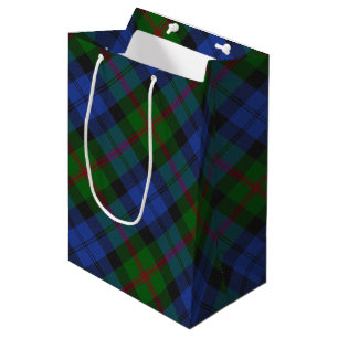 Baird Clan Green and Purple Highland Plaid Medium Gift Bag