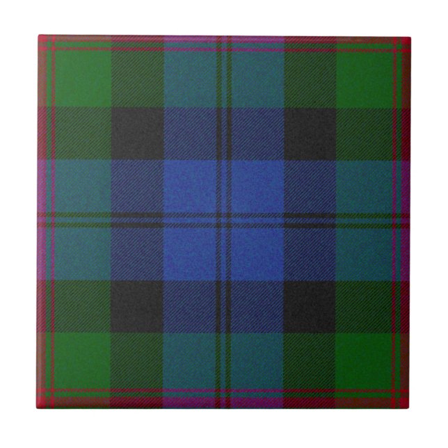 Baird Clan Hunting Tartan Plaid Pattern Ceramic Tile (Front)