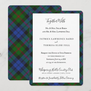 Baird Dress Clan Tartan Scottish Plaid Invitation