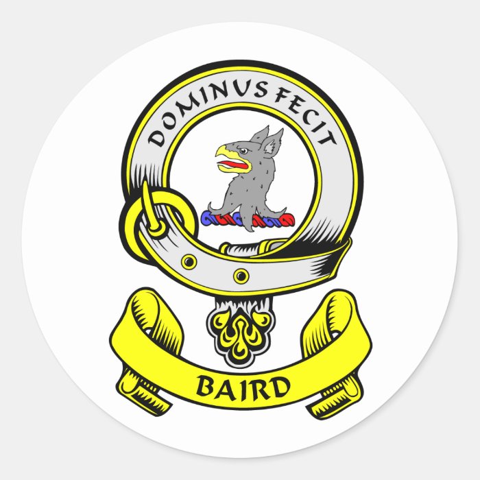 BAIRD Family Crest Stickers