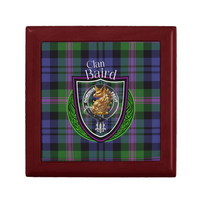 Baird Scottish Clan Tartan & Crest Gift Box (Front)
