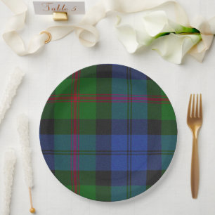 Baird Scottish Clan Tartan Plaid Pattern Paper Plates