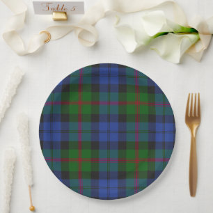 Baird Scottish Clan Tartan Plaid Pattern Paper Plates