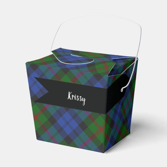Baird Scottish Tartan Plaid Pattern Favor Boxes (Front Side)