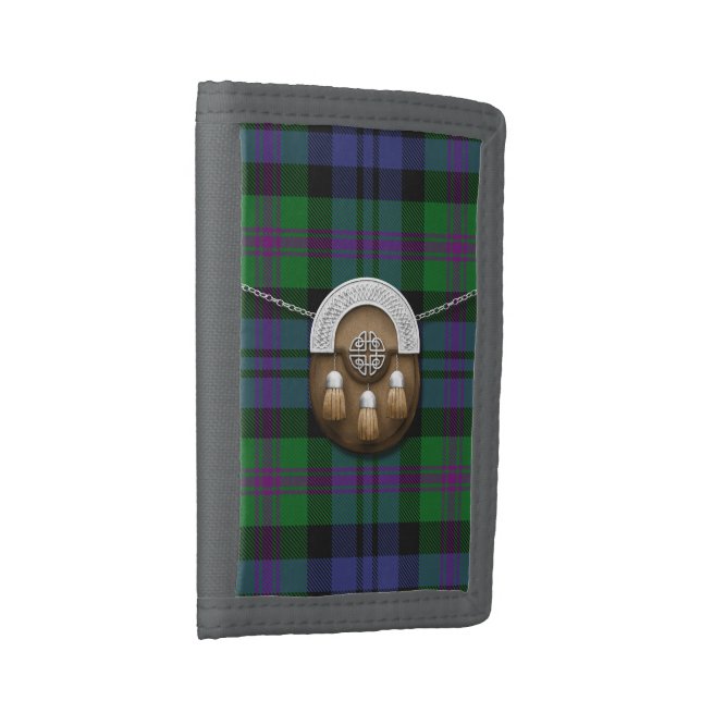 Baird Tartan And Sporran Tri-fold Wallet (Side)