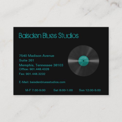 Baisden Blues Studio Business Card