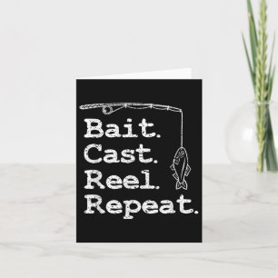 Bait Cast Reel Repeat Fishing  Card