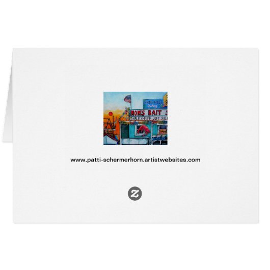 Bait Shop beach card (Back Horizontal)