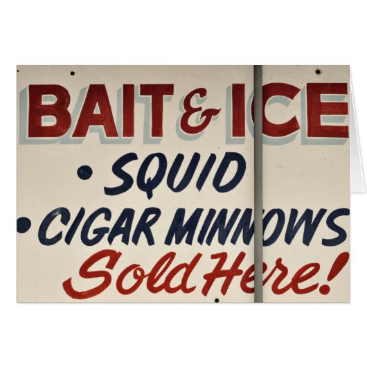 Bait Shop Sign Cards (Front Horizontal)