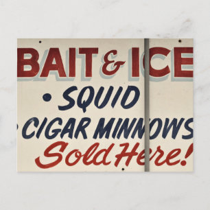 Bait Shop Sign Postcard