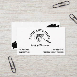 Bait & Tackle Fishing Themed Logo Business Card