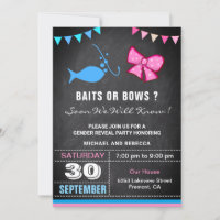  Fishing Gender Reveal Party Invitation with Envelopes