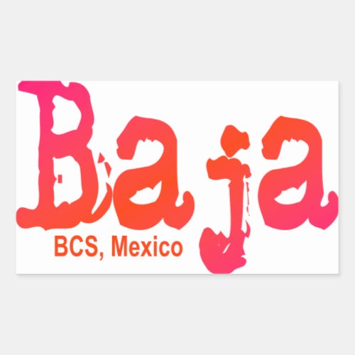 Baja BCS Mexico Rectangular Sticker