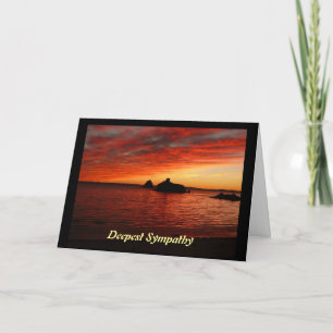 Baja Beach Sunset Deepest Sympathy Card