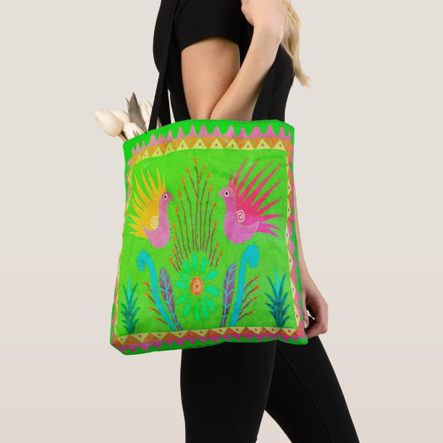 Baja Birds Vintage Tote Bag (Close Up)