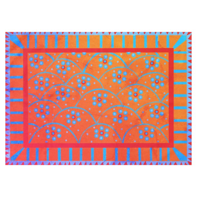 Baja Blooms Vintage Tablecloth (Front (Horizontal))