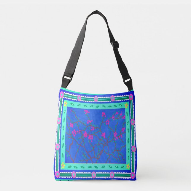 Baja Bougainvillea Crossbody Bag (Front)