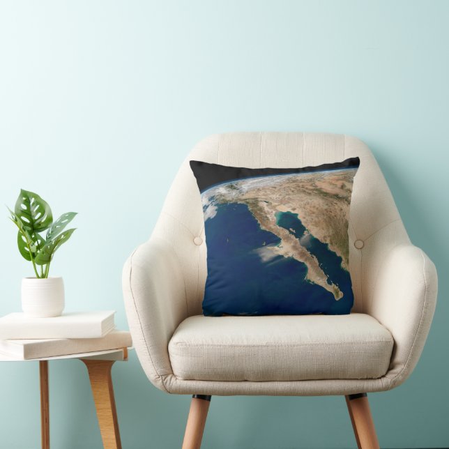 Baja California And The Pacific Coast Of Mexico. Throw Pillow (Chair)