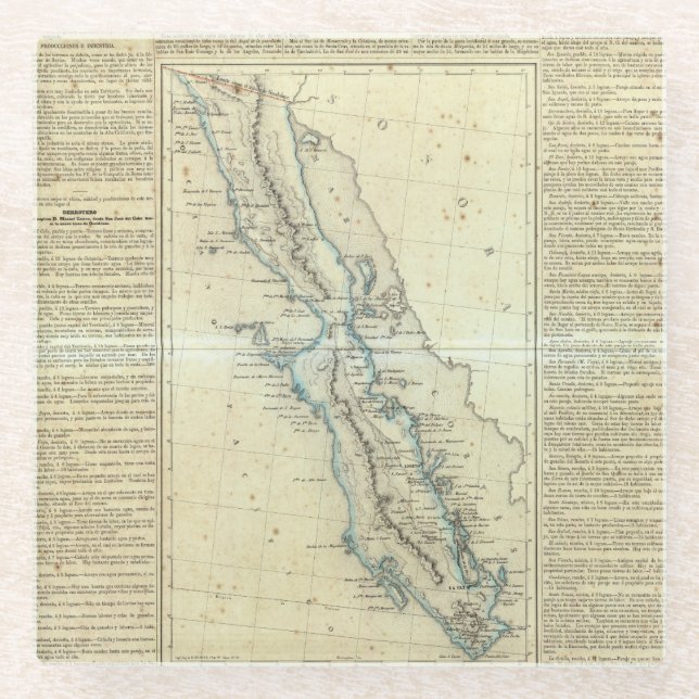Baja California, Mexico Glass Coaster (Front)